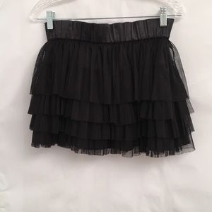 Divided | Skirts | Black Mini Skirt Tulle Layers Wide Satin Band Sz 4